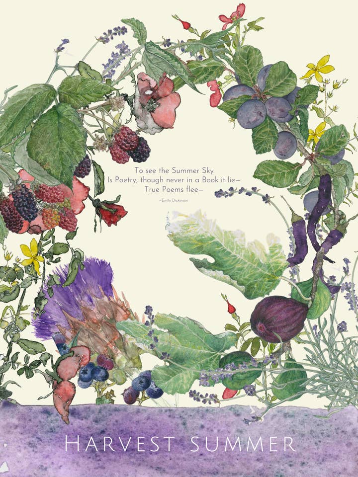 Colheita Verão, mini pôster por atacado de Leafy Lexicon