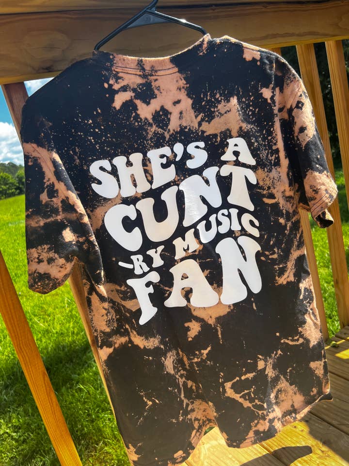 Cunt-ry Music Fan Tee for wholesale by RiverKayd Creations