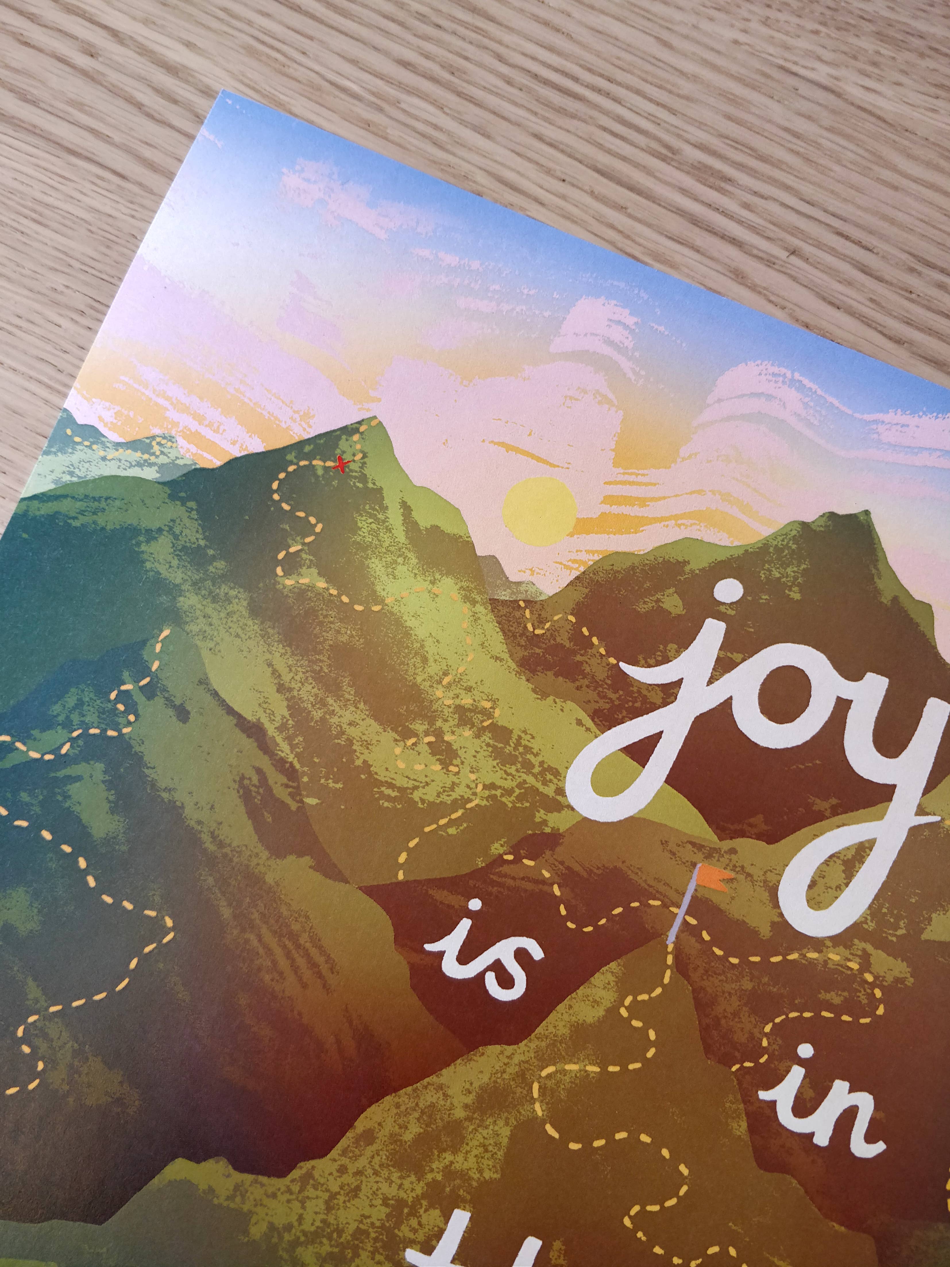 Lucy Scott Illustration - Wholesale Art Print - Joy is in the Journey Print, Self Care Illustrated Wall Art3