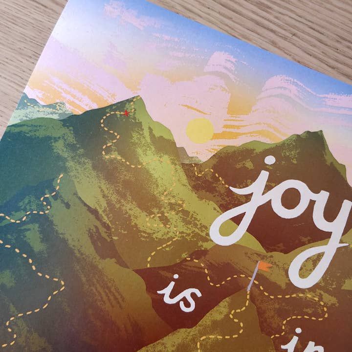 Lucy Scott Illustration - Wholesale Art Print - Joy is in the Journey Print, Self Care Illustrated Wall Art3