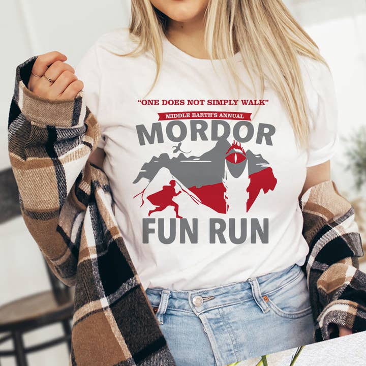 House Of Rodan - Wholesale T-Shirt (Graphic) - Women's - Mordor Fun Run - Funny Pop Culture Book T-Shirt2