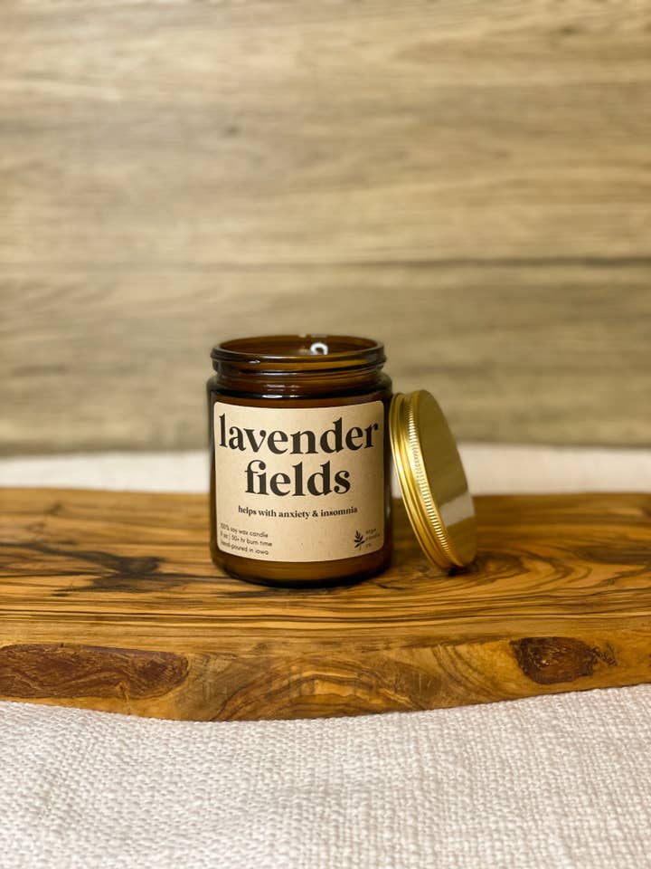Lavender Fields - 100% Soy Wax Aromatherapy Candle for wholesale by Sage Candle Co.