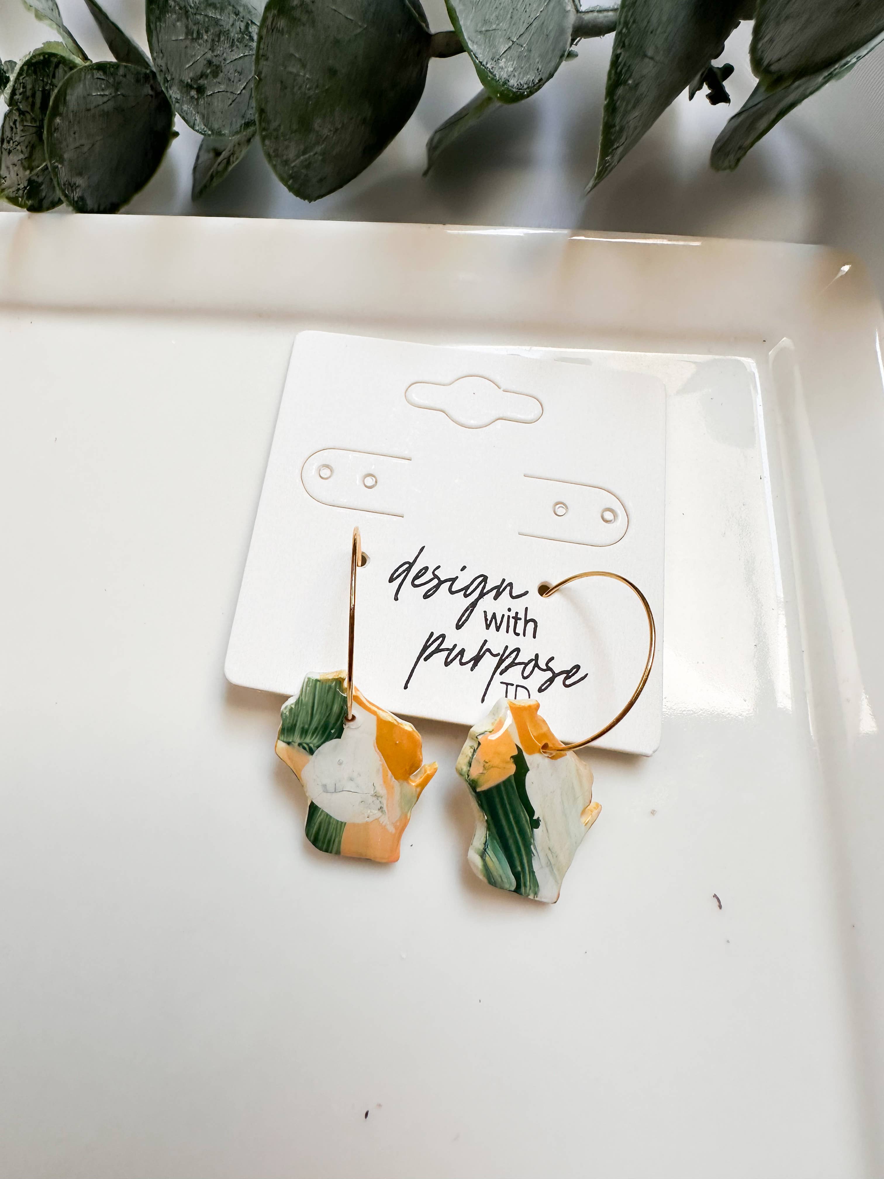 Design With Purpose - Wholesale Dangle Earrings - Hand Painted Green Bay Packers Earrings3