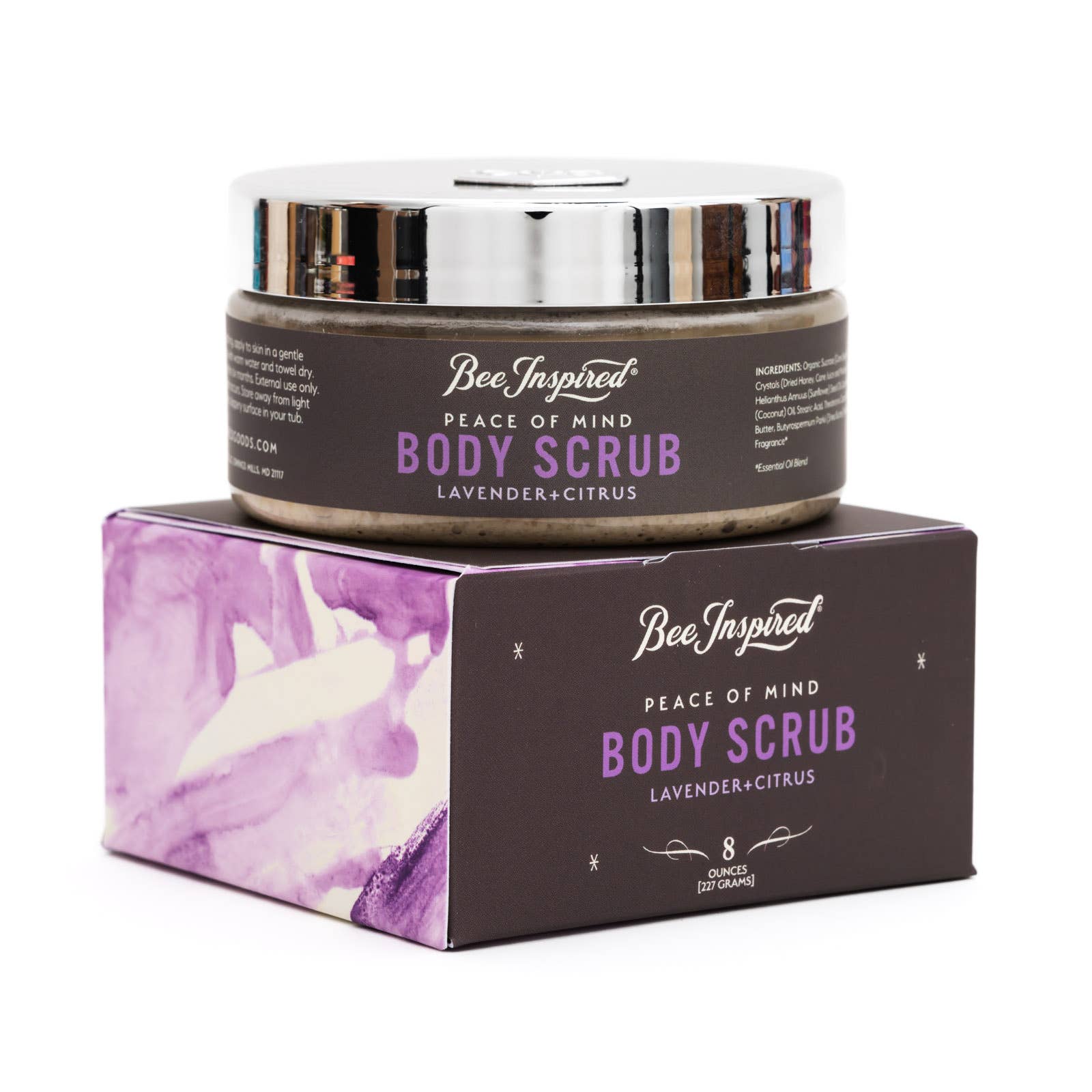 Bee Inspired - Wholesale Body Scrub/Exfoliant - Peace of Mind Body Scrub | 8oz Lavender Citrus Body Scrub
