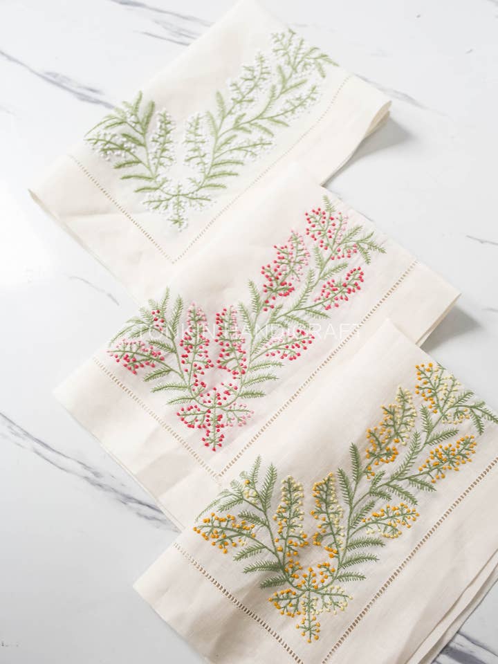 Linen Embroidery Placemat 3 for wholesale by Tonkin Handicraft