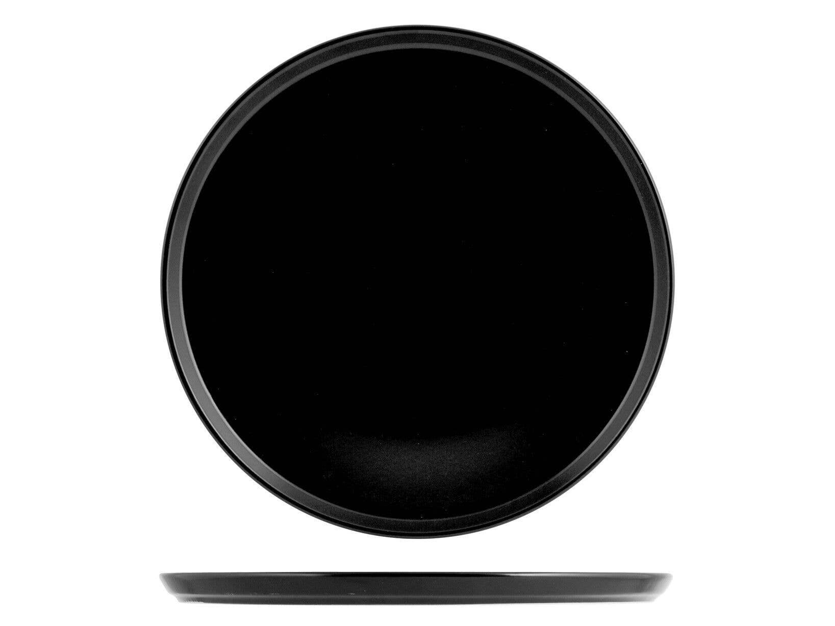 H&H - Wholesale Dinner Plate - Pizza Stoneware Plate Black Color cm 330