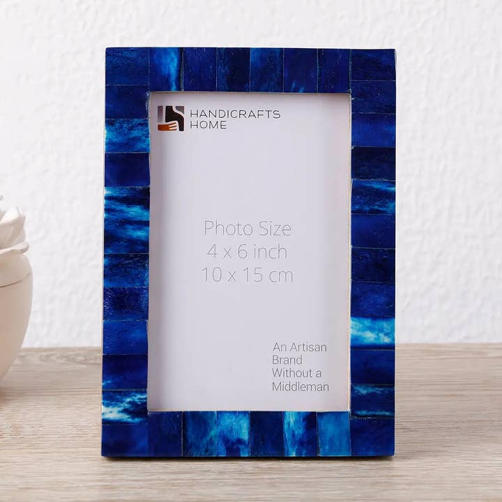 Picture Frames Classic Blue Bone Inlay Collection,3 Sizes for wholesale by Muqeem & Brothers