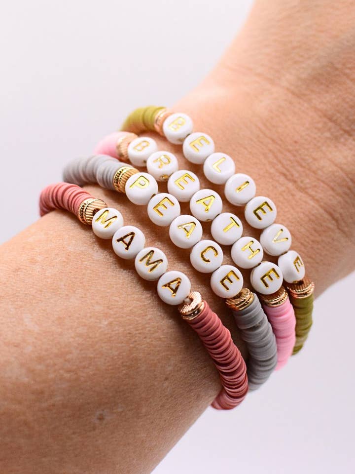 Inspirational Word Bracelet - Encouragement Jewelry, Gifts for wholesale by Two and Crew - Faith Based Jewelry & Gifts