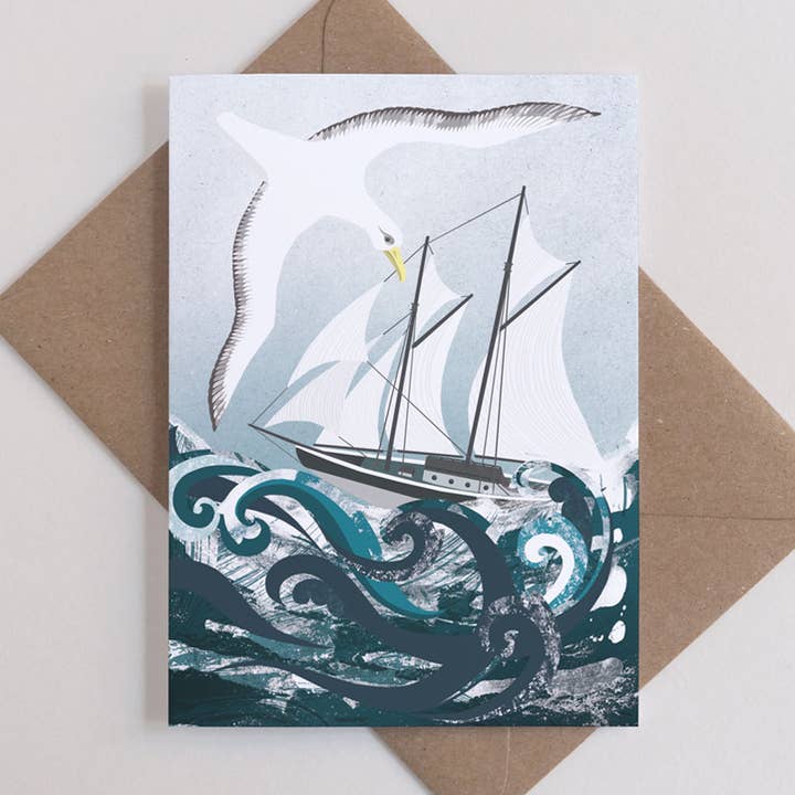 High Seas | Everyday greetings card | Seaside, maritime for wholesale by Printer Johnson Ltd