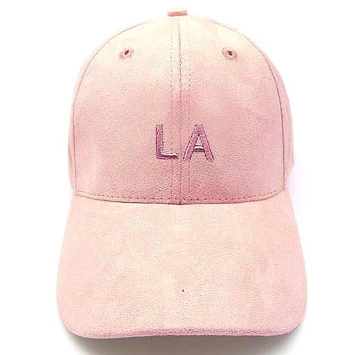 Diacly - Wholesale Baseball Cap - Women's - Small LA Embroidery Suede Solid Soft Feel Basebasll Cap2