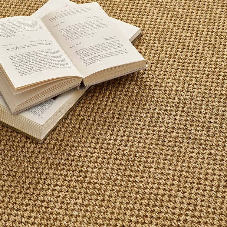 Phoenox Textiles - Wholesale Area Rug - Origins Sisal Rug Warm Natural with Dark Brown Border4