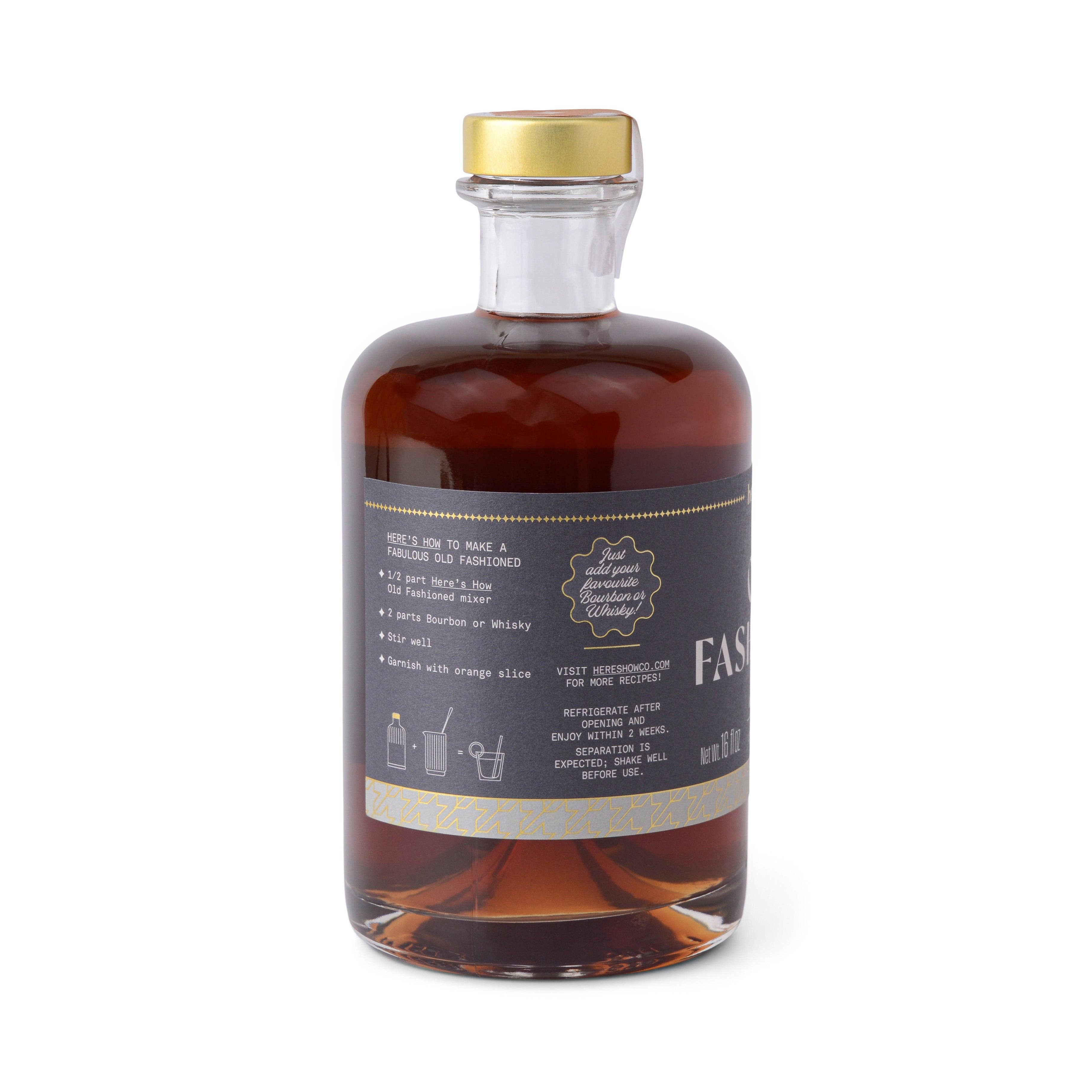 Designworks Collective – wholesale Cocktail mix/syrup – Here's How Old Fashioned Cocktail Mixer 500ml1