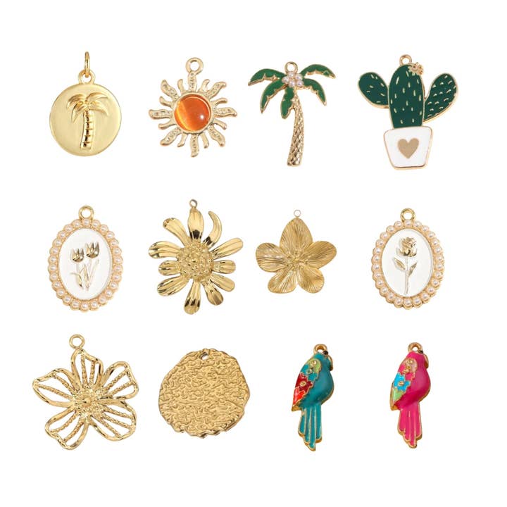 Coco Luna Collection - Wholesale Individual Charm/Pendant - Floral & Nature Charms