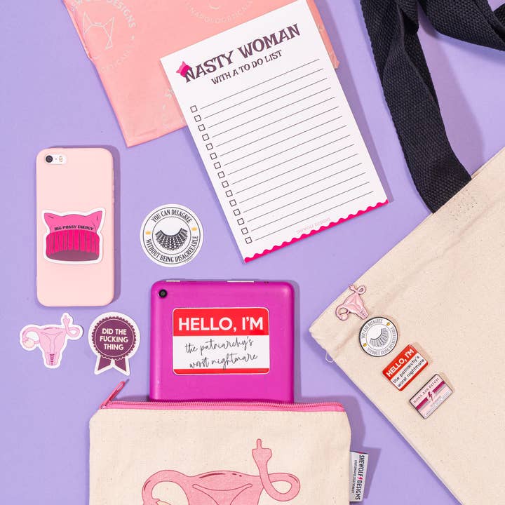 SHEWOLF Designs - Vendita all'ingrosso Borsa tote - Donna - Borsa: Utero Arrabbiato Borsa Femminista Pro-Scelta per il Diritto delle Donne1