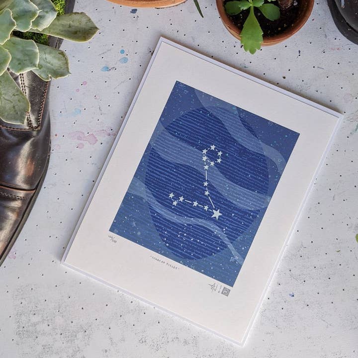 "Stars Of Pisces" Fine Art Limited Edition Serigraph for wholesale by Midnight Oil Studio & Workshop