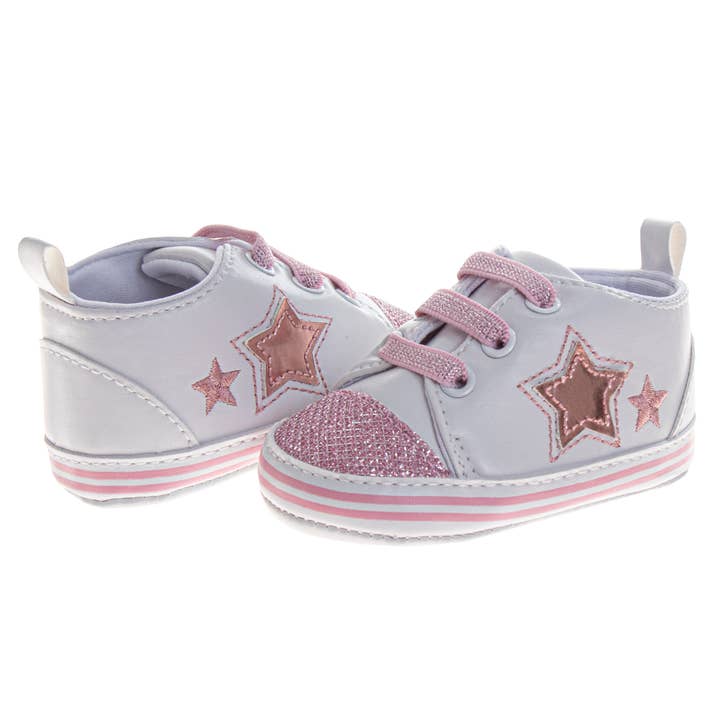 Ténis com Glitter e Estrela para Menina Laura Ashley (Bebé) por atacado de Josmo Shoes Inc