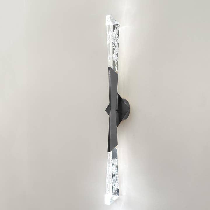 HEKA LIGHTING & TRADING LTD – wholesale Sconce – Suriname Crystal Acrylic Nickel Single Led Wall Sconce