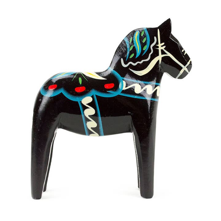 European Heritage Gifts - Wholesale Decorative Figurine - Black Dala Horse: Wood1