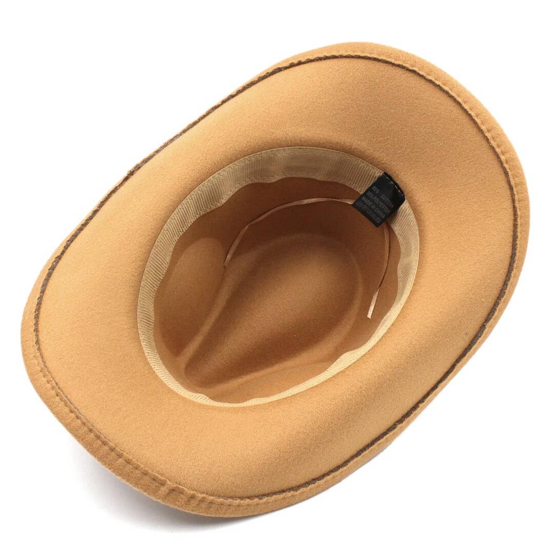 Syrrios Gifts LLC - Wholesale Cowboy Hat - Unisex - Cowboy Cowgirl Western Felt Hat with Pink Band Buckle11