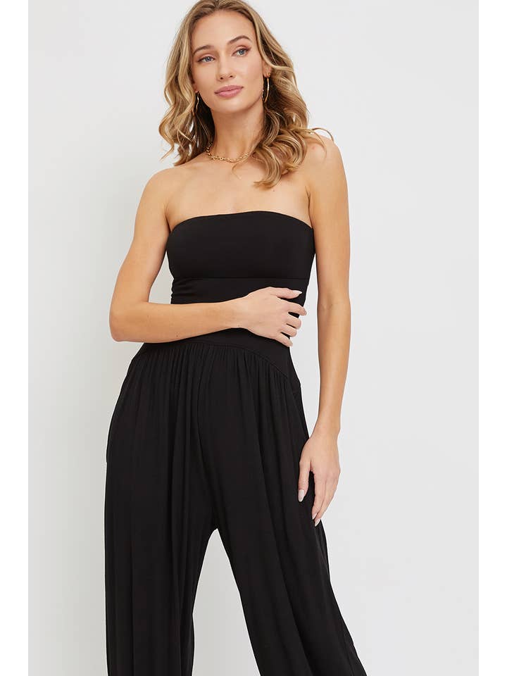 Sweet Lovely by Jen - Wholesale Jumpsuit - Women's - TUBE JERSEY DROP-WAIST ONE-PIECE JUMPSUIT15