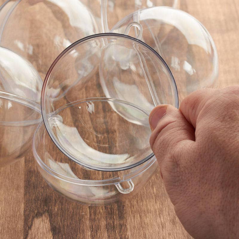 Factory Direct Craft - Wholesale Ornamentset - 80 mm (3,14 inch) doorzichtige acrylbal om te vullen3