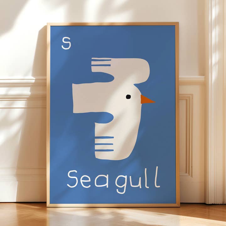 Surprise Radish - Wholesale Art Print - Seagull Print | Letter S Alphabet Print5