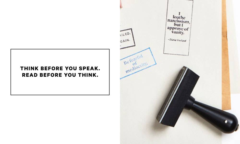 Wms&Co. - Vendita all'ingrosso Timbro in gomma/decorativo - Timbro di Gomma con Citazione Filosofica - Rettangolare28