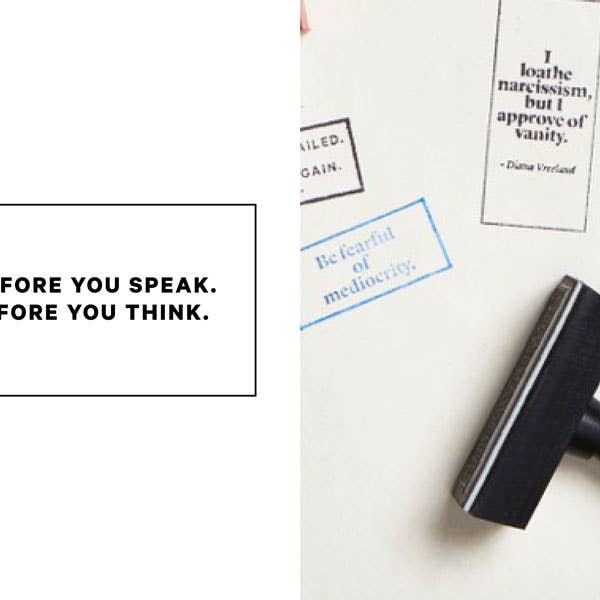 Wms&Co. - Vendita all'ingrosso Timbro in gomma/decorativo - Timbro di Gomma con Citazione Filosofica - Rettangolare28