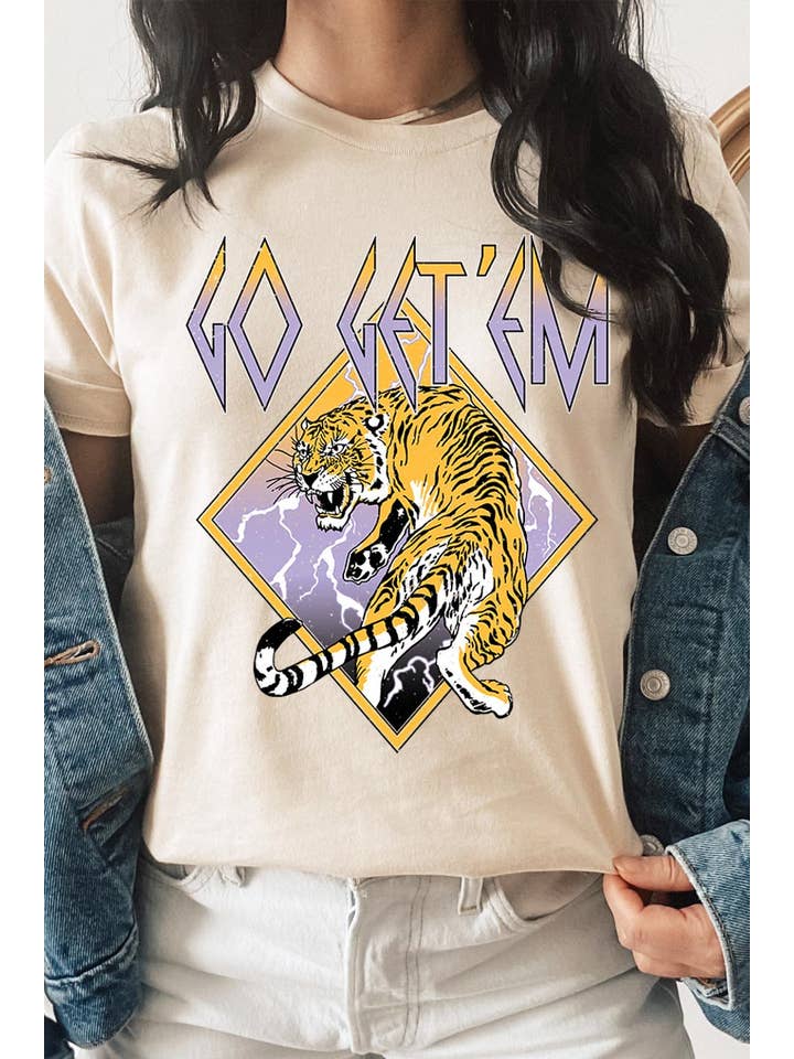 COLORBEAR - Wholesale T-Shirt (Graphic) - Unisex - Go Get'em Tiger Graphic Tee
