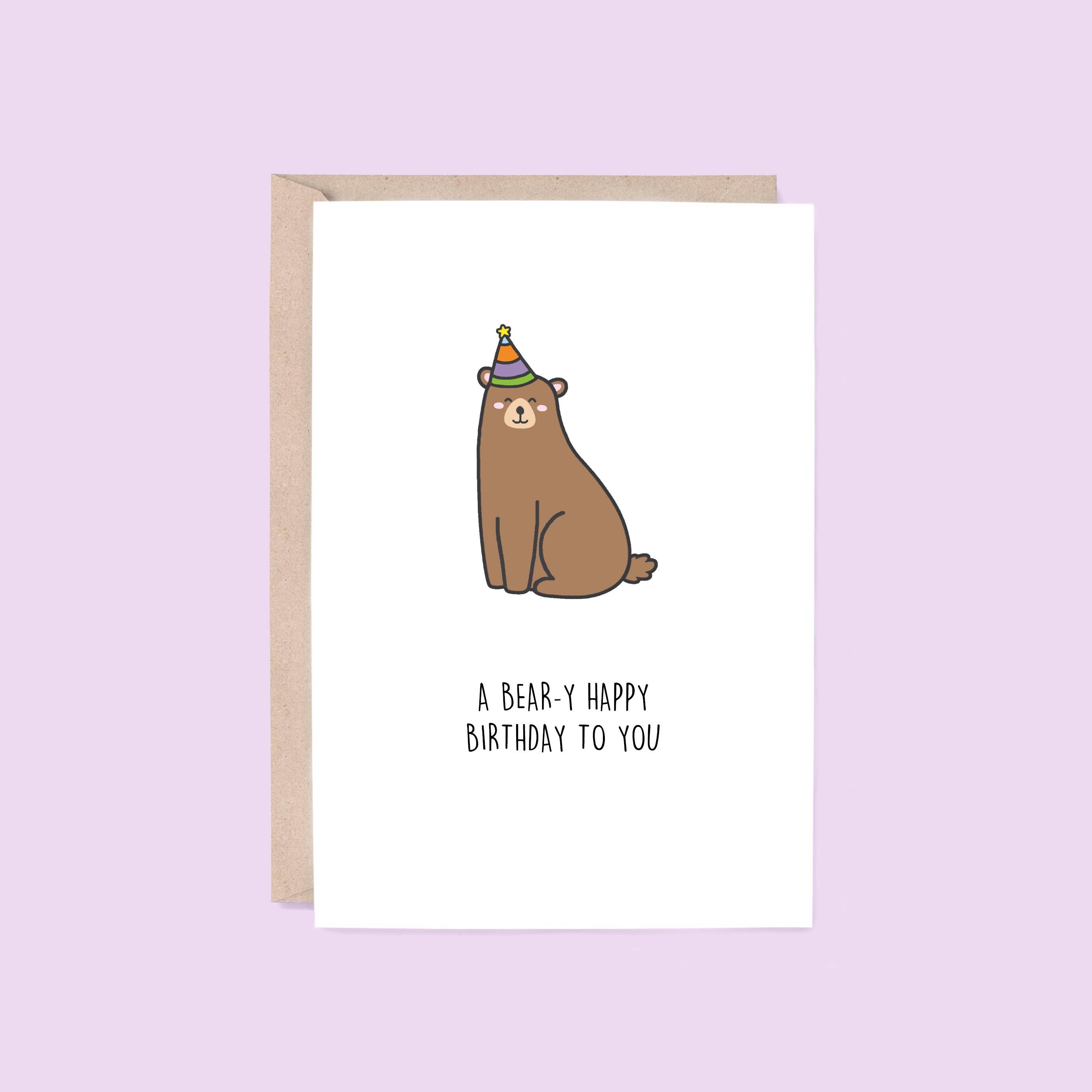 Hey Hunny – wholesale Birthday card – Birthday Card: Bear-y Happy Birthday | Bear