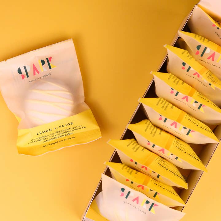 Spark Confectionary - Wholesale Cookie - Individually Packaged Lemon Alfajor Cookies1