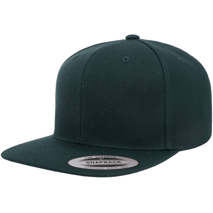 The Park Wholesale - Wholesale Flat Brim Cap - Men's - Yupoong 6089M Premium Snapback Hat, Flat Bill Cap - YP Classics®