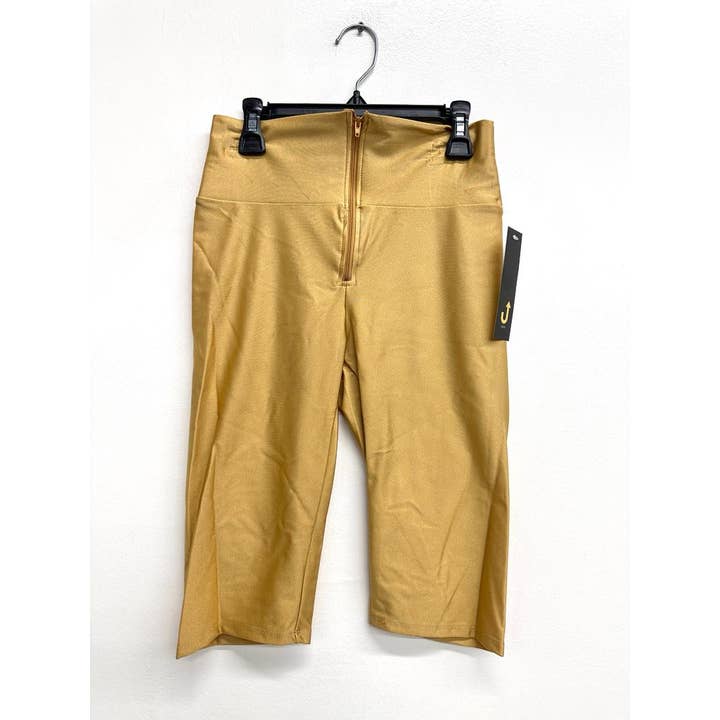 B10491 Hög midja dragkedja Nylon Biker Kort för wholesale av Uptown Apparel