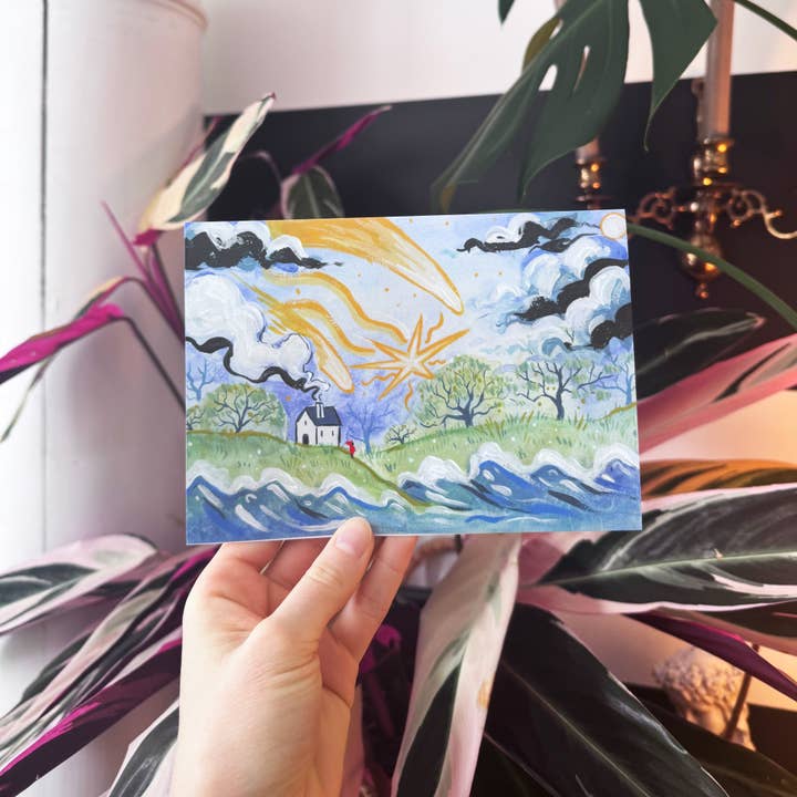 Keep Your Eyes On The Stars Card for wholesale by Songbird Illustrations