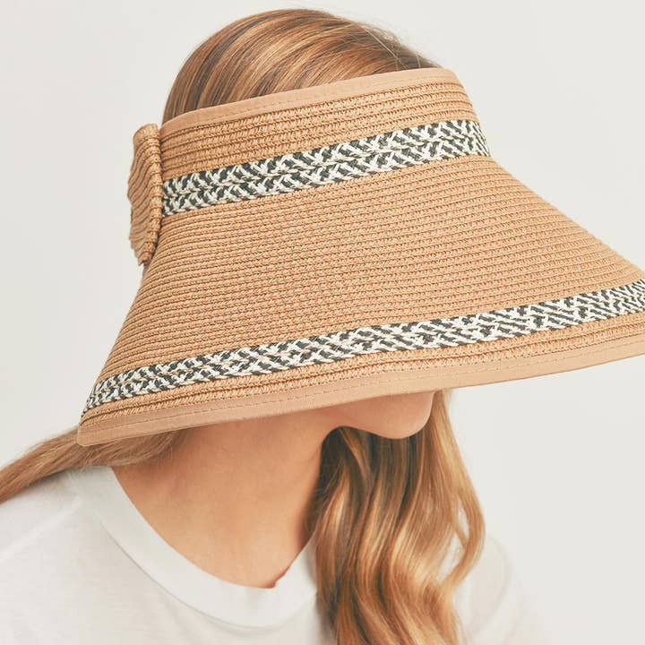 Sensibling Corp. – Großhandel Strohhut – Damen – Sonnenhut aus Strohhalm, zusammenklappbar, zusammenklappbar, mit geflochtenem Flechtdetail8