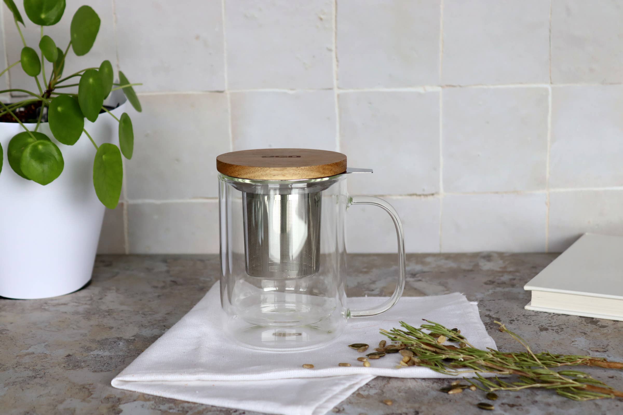 Ogo living - Wholesale Coffee/Tea Cup - Gustave double-walled glass tea pot 350 ml1