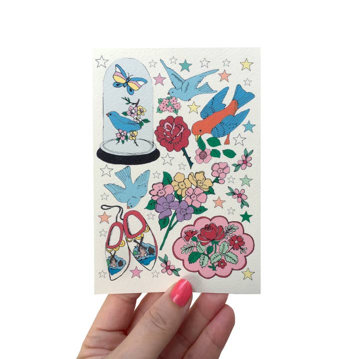 Flash card - Floral for wholesale by Rosie Wonders