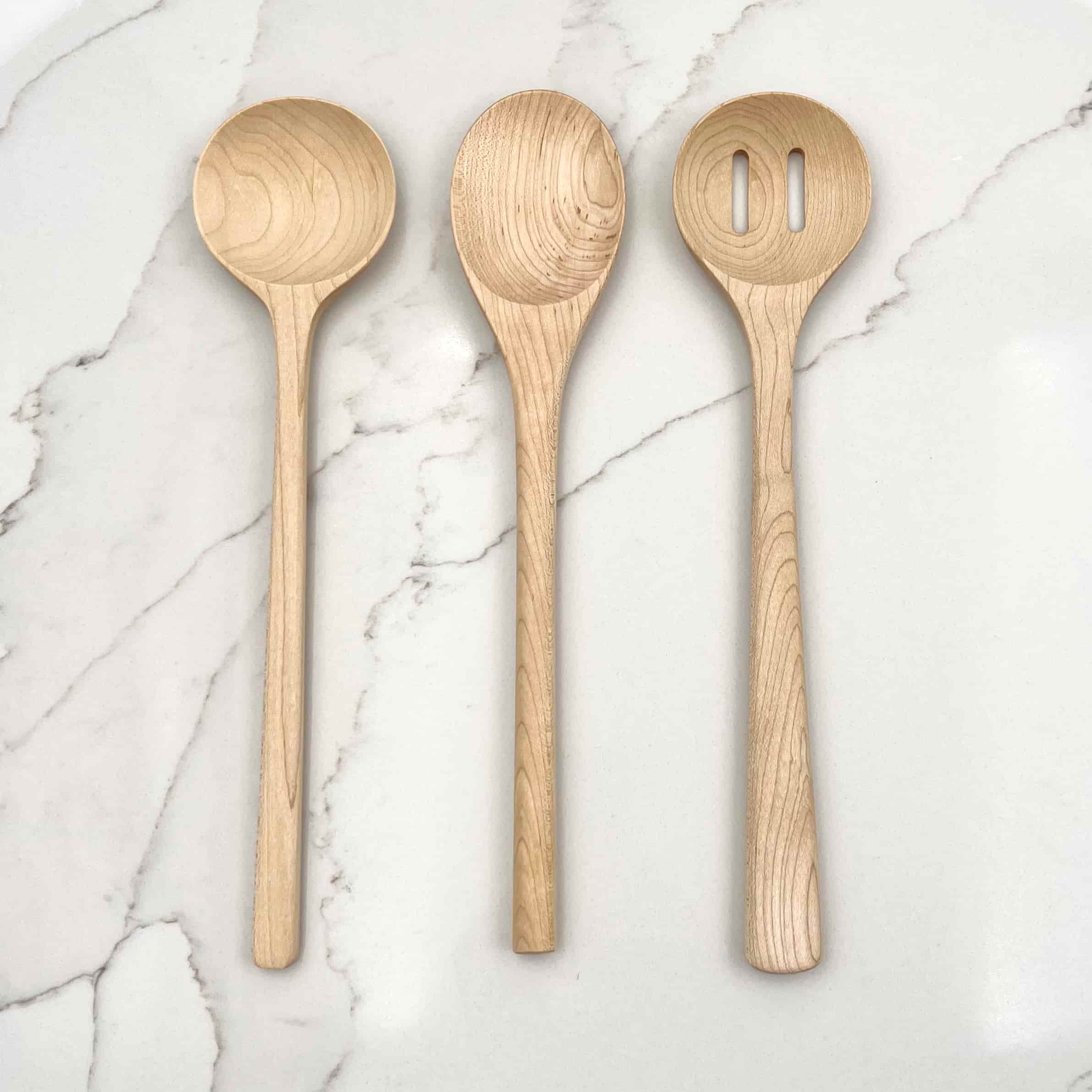 JBrody & Co. USA – wholesale Kitchen spoon – 12" Maple Wooden Round Spoon - Kitchen Cooking Utensil1