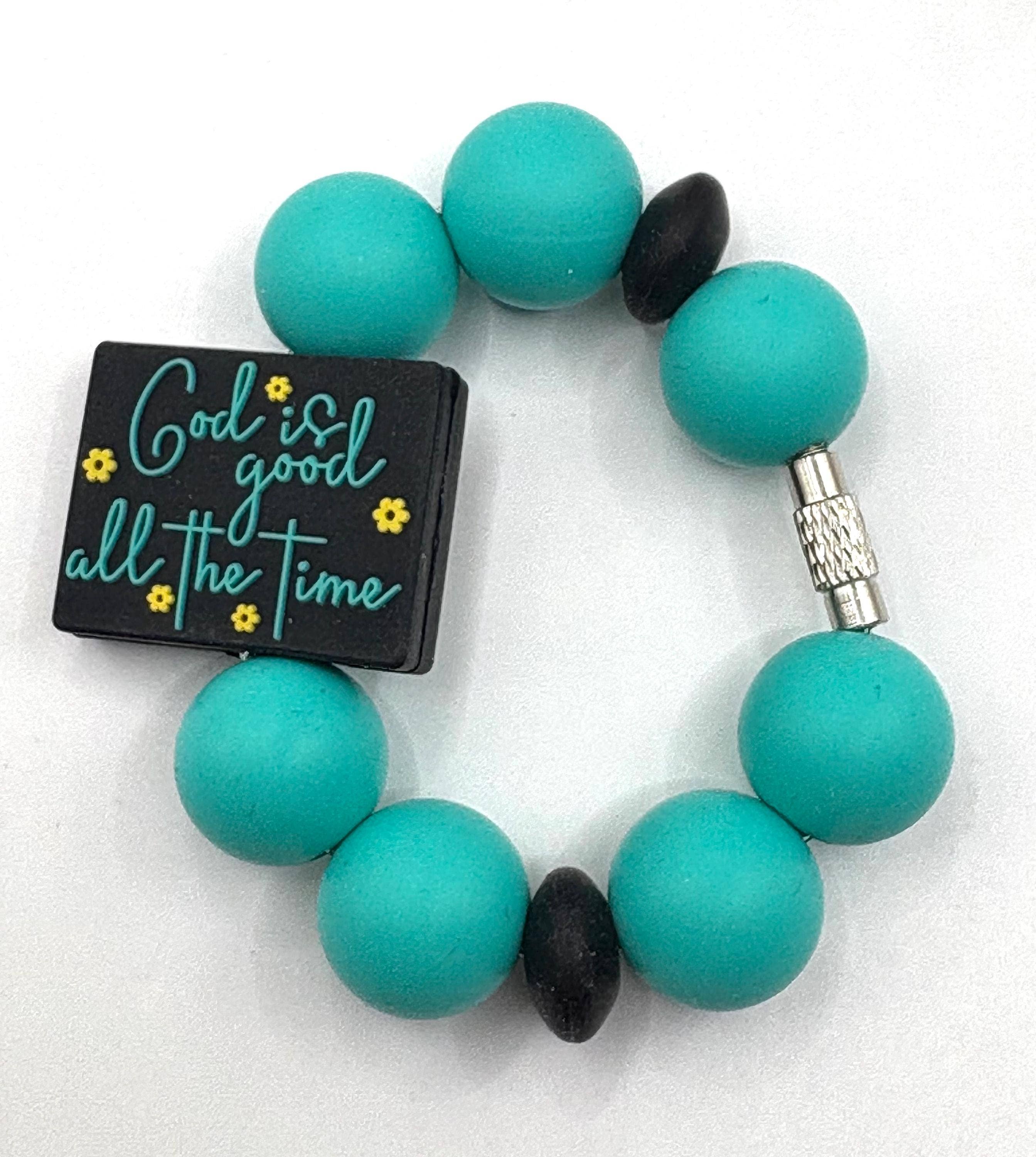 ASAP Craft Supplies - Wholesale Wine Charm - God is Good Beaded Cup Charm - cup handle charm - tumbler charm - accessories1