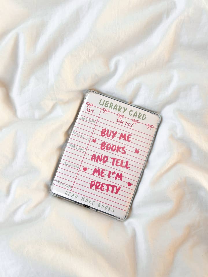 Buy Me Books Library Card Kindle Insert for wholesale by Fleurs on Sunday
