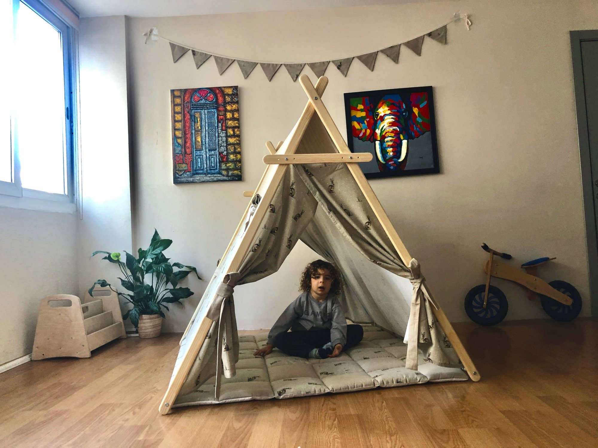 kidodido - Wholesale Tent - Kinderen - Peuter Tent en Speelkleed Set, Viking Tent voor Kinderen9