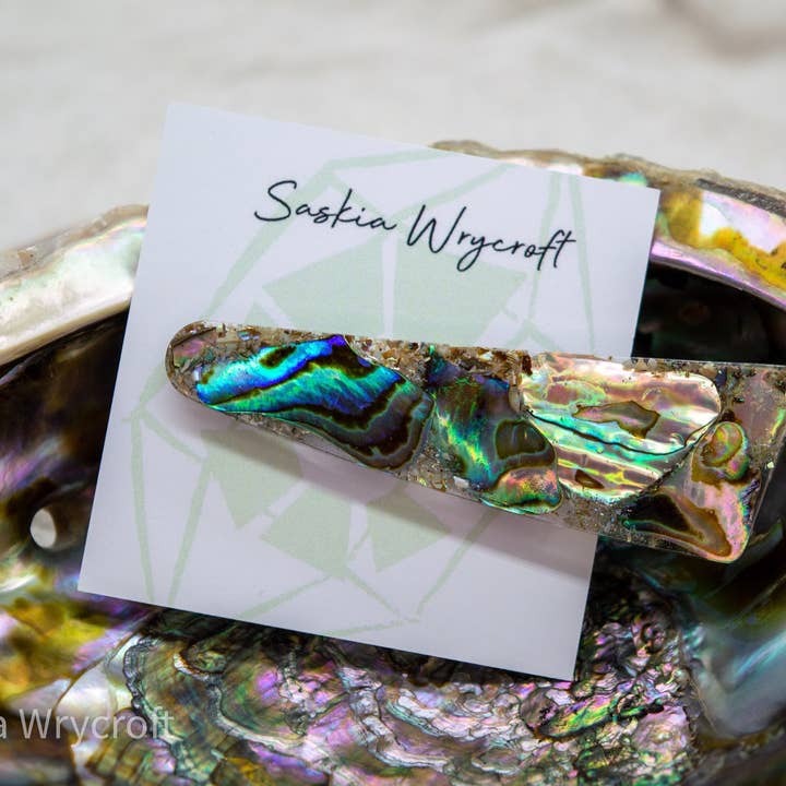 Abalone Shell Harz Haarspange Haarspange | Dreiecks-Clip für den Großhandel von Saskia Wrycroft