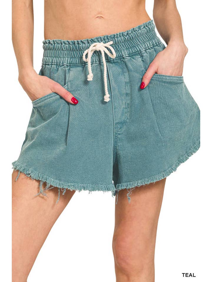 Vanilla Monkey - Wholesale Shorts - Women's - Washed Fray Hem Denim Short Pants10