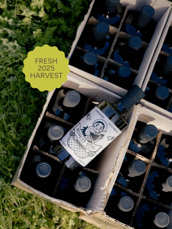 Ungefiltertes natives Olivenöl extra 500ml Flaschen für den Großhandel von Honest Toil EU