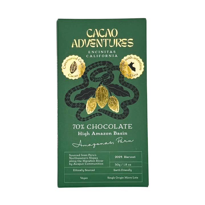 70 % Haute Amazonie - Barre d'origine unique pour la vente par Cacao Adventures