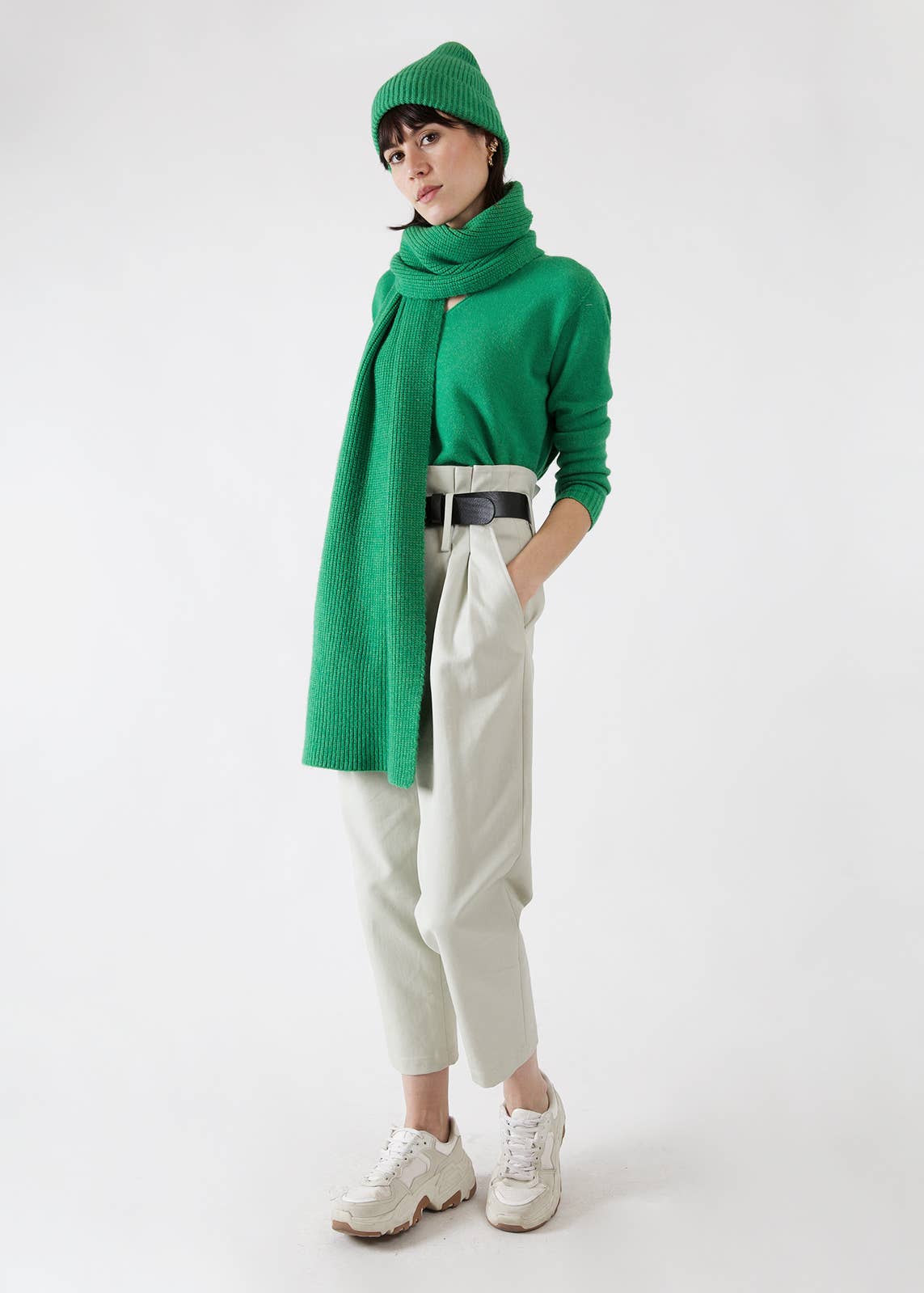 JULIA PARIS – Engroshandel Tørklæde - Dame – Ensfarvet strikket tørklæde6