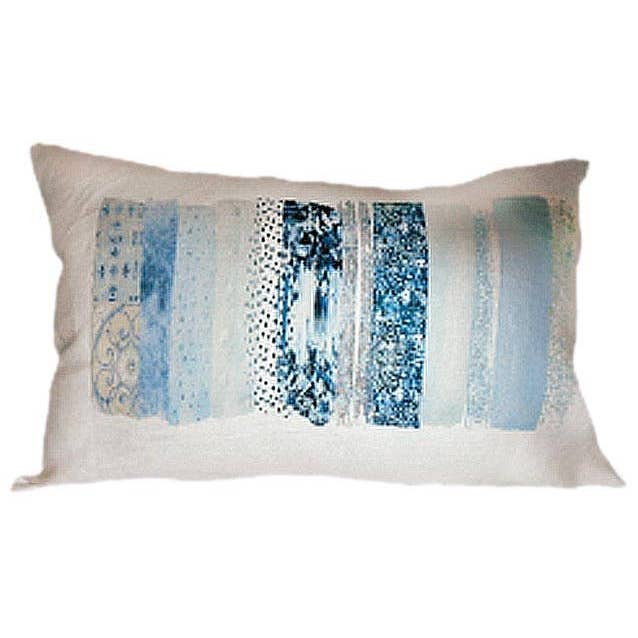 Unika mönster/ Fasta ämn/ Ljusblå Colorwave Lumbar Kudde för wholesale av Ox Bow Decor