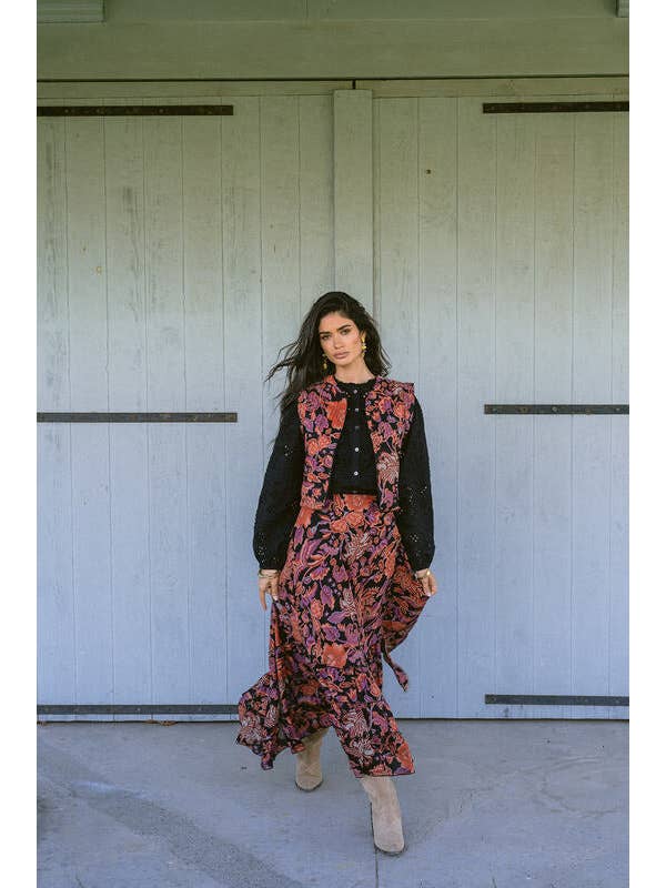 Piti Cuiti - Vente Jupe – femme - VERONA ROUGE JUPE LONGUE