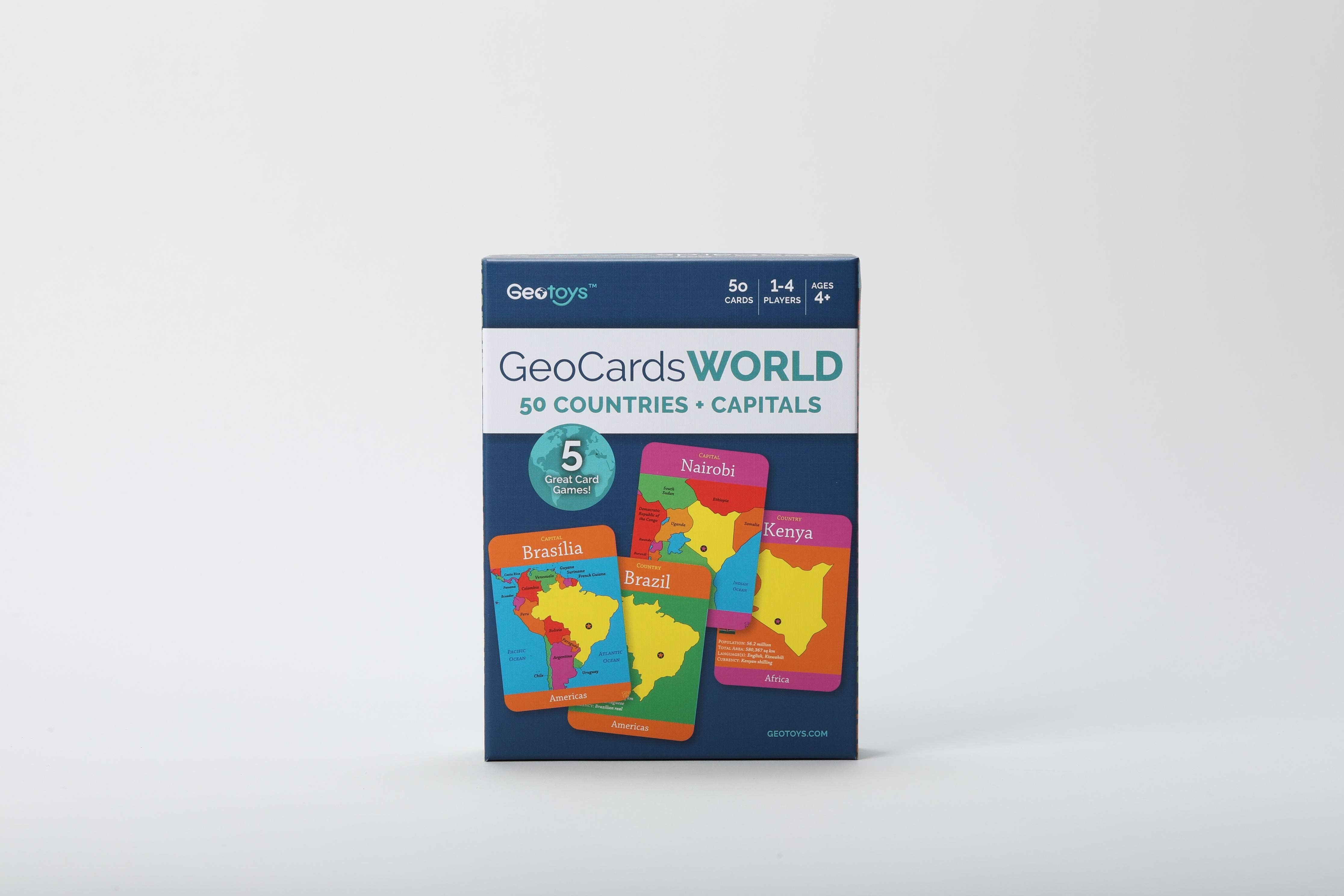 Geotoys - Wholesale Card Game - GeoCards World 5-in-1 Card Games5