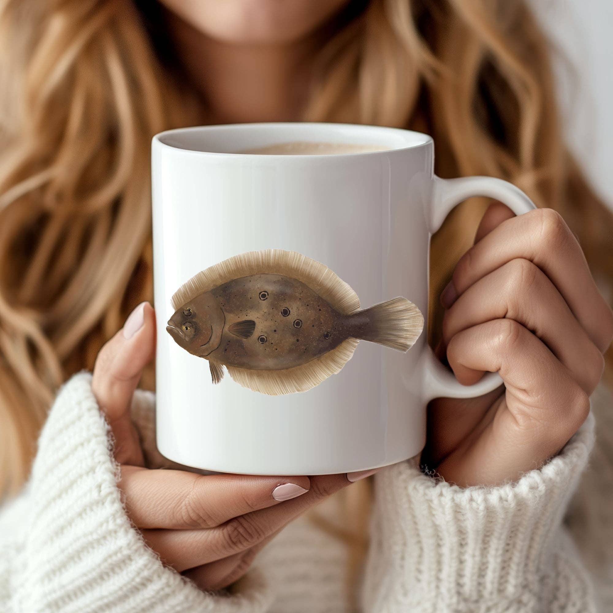MerikaArt - Wholesale Coffee Mug - Flounder Fish Mug1